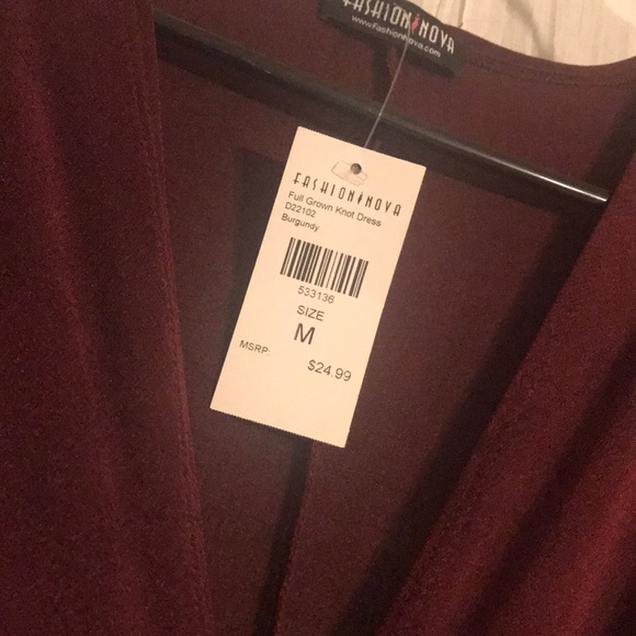 Brand new with tags burgundy knot dress - Picture 3 of 3